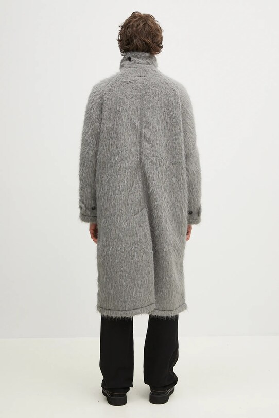 Дрехи Палто MKI MIYUKI ZOKU Faux Alpaca Car Coat FAUX.ALPACA.CAR.COAT.LI сив