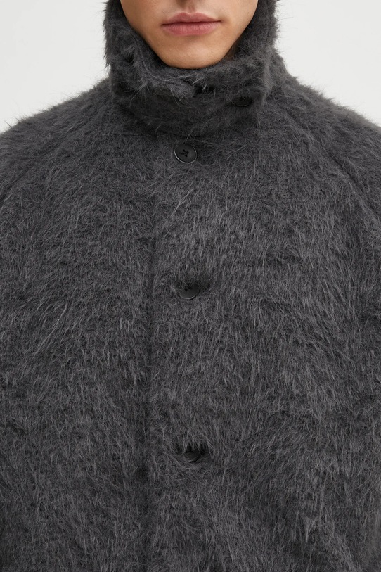 Пальто MKI MIYUKI ZOKU Faux Alpaca Car Coat FAUX.ALPACA.CAR.COAT.CH серый