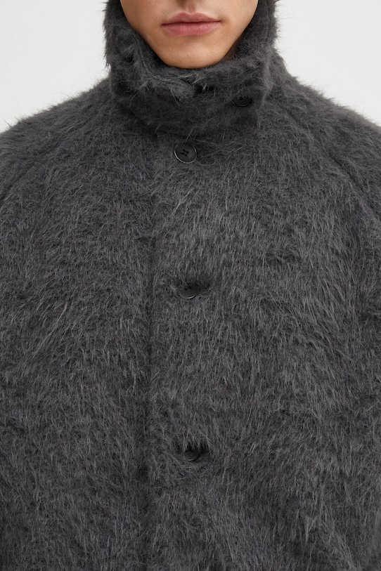 MKI MIYUKI ZOKU palton Faux Alpaca Car Coat FAUX.ALPACA.CAR.COAT.CH gri