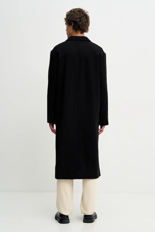 Ruházat A.P.C. gyapjúkabát Manteau Charles WOAJS.H01543 fekete