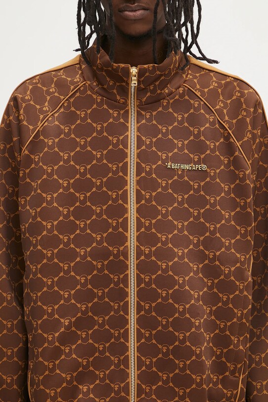 Кофта A Bathing Ape College Monogram Logo Relaxed Fit Track коричневый 1L30115309