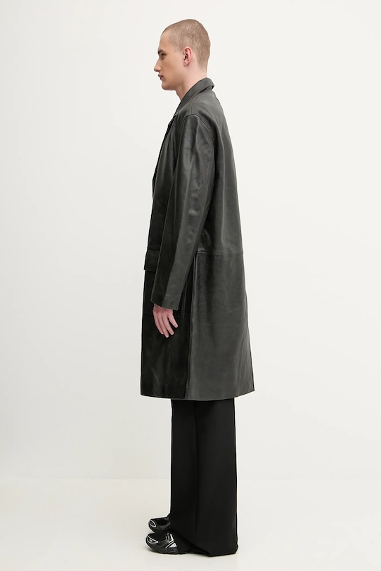 1017 ALYX 9SM leather coat Vintage leather AAMOU0547LE01 black SS25