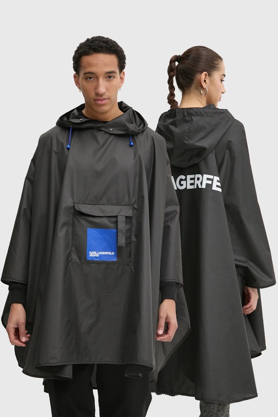 Karl Lagerfeld Jeans poncho necaptusit negru A1W50080