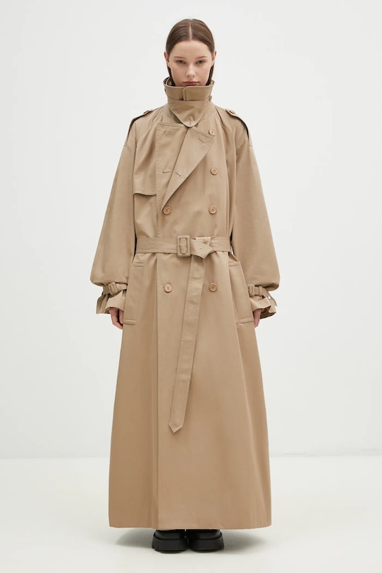 VETEMENTS trench Double Trench UA66CO400S beige SS25