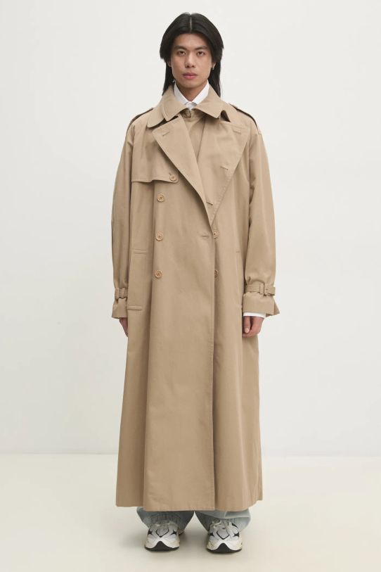 VETEMENTS trencz Double Trench UA66CO400S beżowy