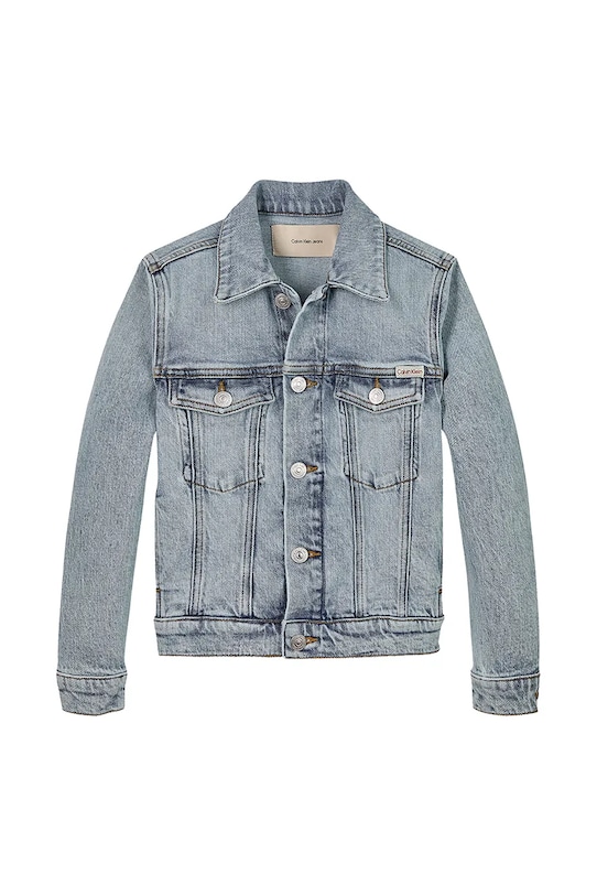 Calvin Klein Jeans kurtka jeansowa dziecięca 0 IB0IB02308.PPYA niebieski SS25