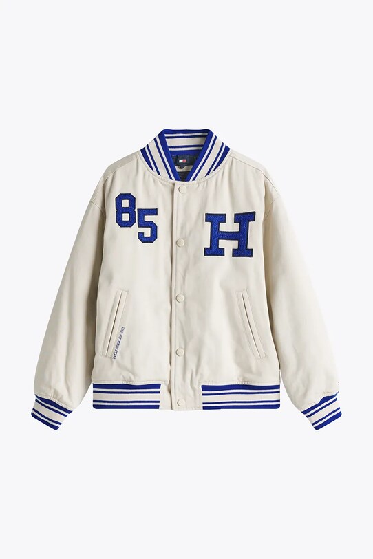 Дитяча куртка-бомбер Tommy Hilfiger KB0KB09367.PPYA бежевий SS25