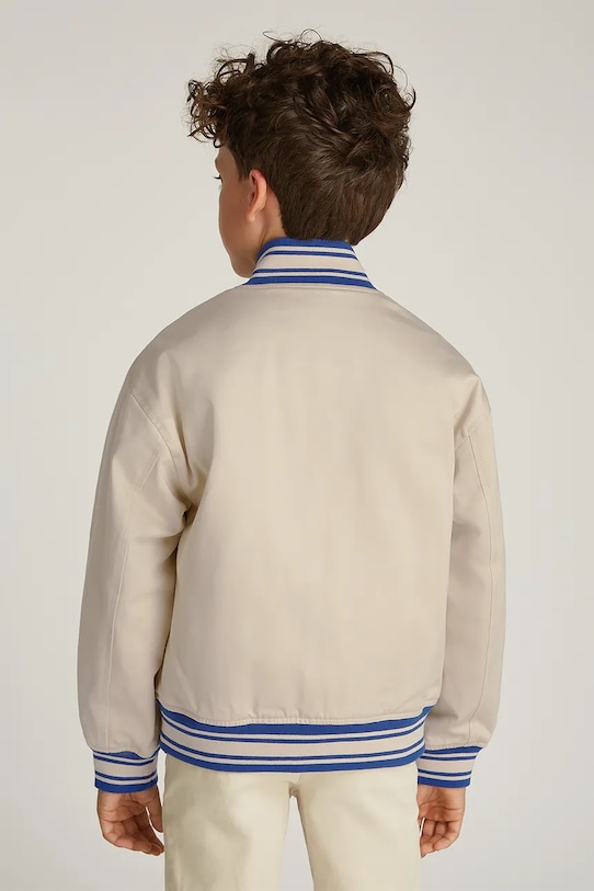 Παιδικό μπουφάν bomber Tommy Hilfiger μπεζ KB0KB09367.PPYA