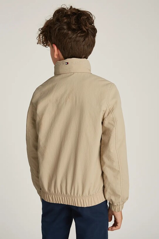 Дитяча куртка Tommy Hilfiger бежевий KB0KB09593.128.176.PPYA