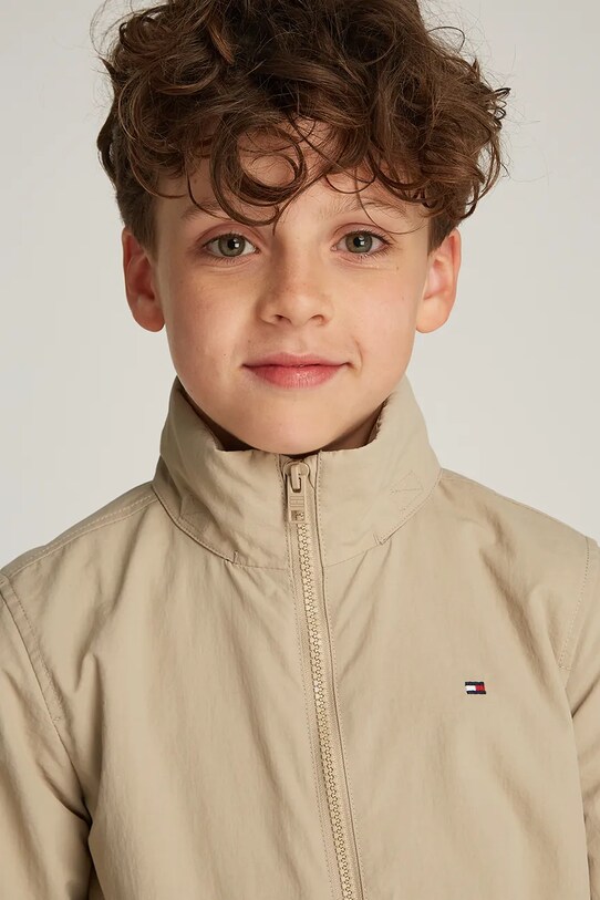 Дитяча куртка Tommy Hilfiger KB0KB09593.128.176.PPYA бежевий