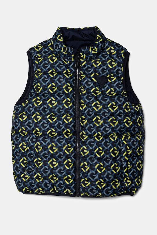 Detská obojstranná vesta Guess zateplené tmavomodrá N5RL09.WCFM0.PPYA