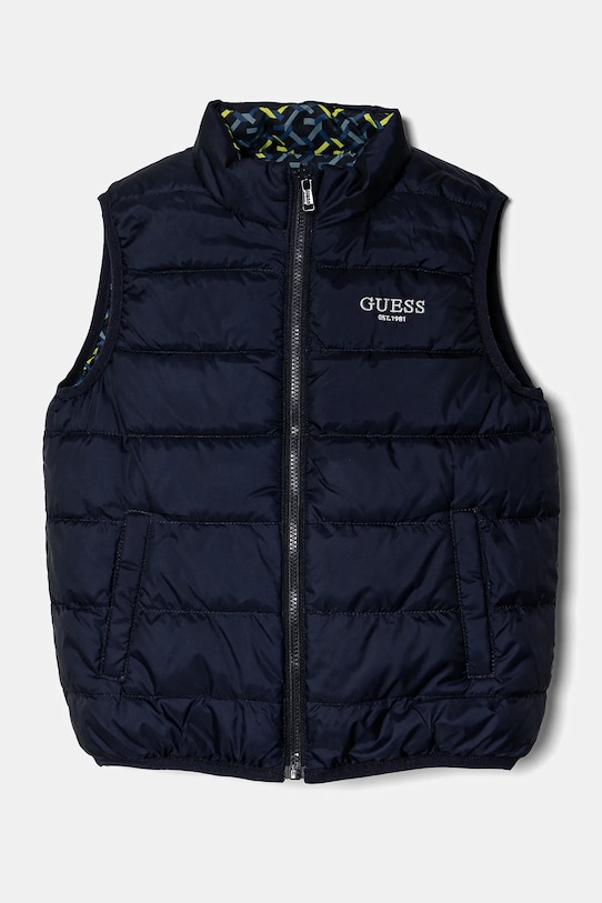 Detská obojstranná vesta Guess N5RL09.WCFM0.PPYA tmavomodrá SS25