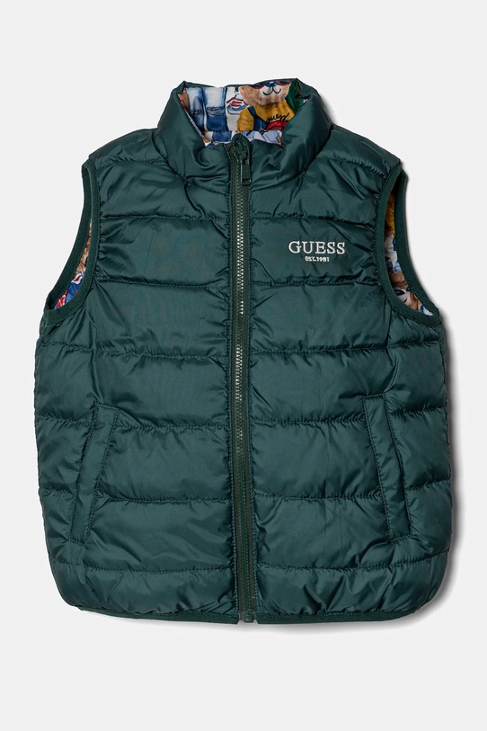 Guess bezrękawnik dwustronny dziecięcy N5RL09.WCFM0.PPYA zielony SS25