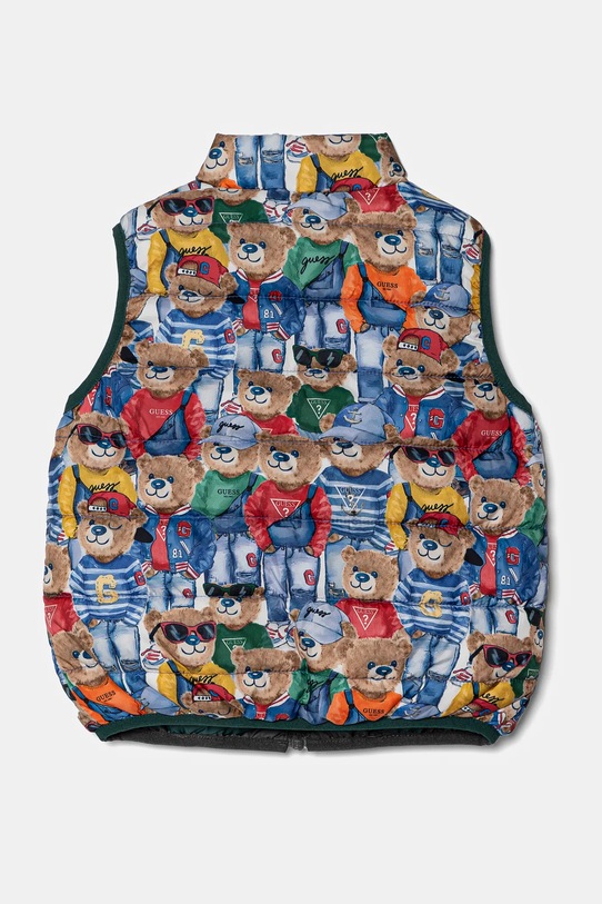 Chłopiec Guess bezrękawnik dwustronny dziecięcy N5RL09.WCFM0.PPYA zielony