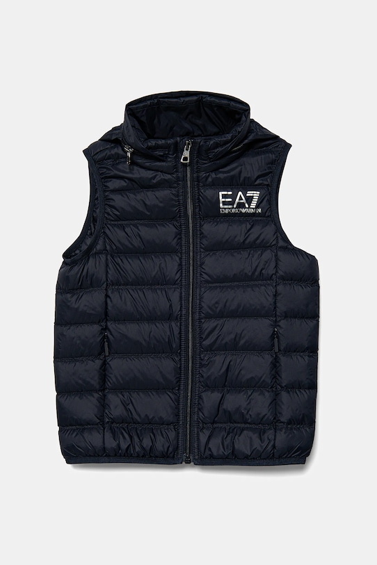 EA7 Emporio Armani vestă de puf pentru copii necaptusit bleumarin 7B000034.AF12477