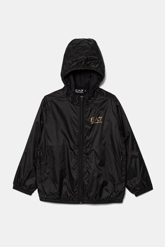 Дитяча куртка EA7 Emporio Armani з капюшоном чорний 7B000032.AF12981