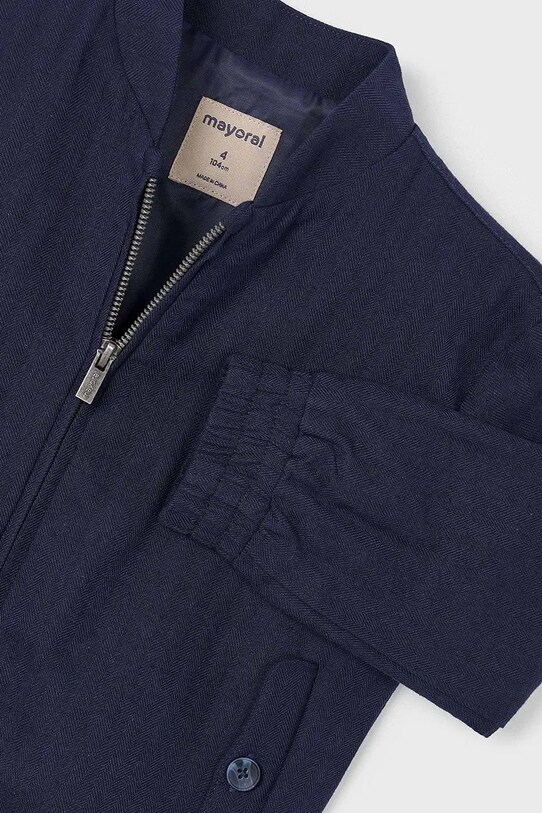 Chłopiec Mayoral kurtka z domieszką lnu dziecięca 3420.5A.Mini.PPYA granatowy