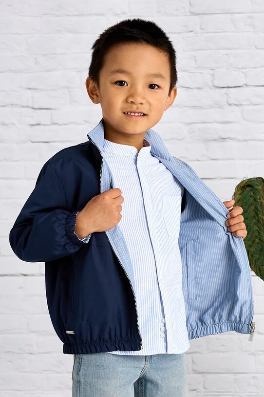 Detská obojstranná bunda Mayoral prechodné tmavomodrá 3430.5H.Mini.PPYA