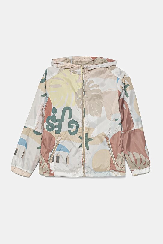 Dětská bunda Guess s kapucí béžová L5GL01.WCFM0.PPYA