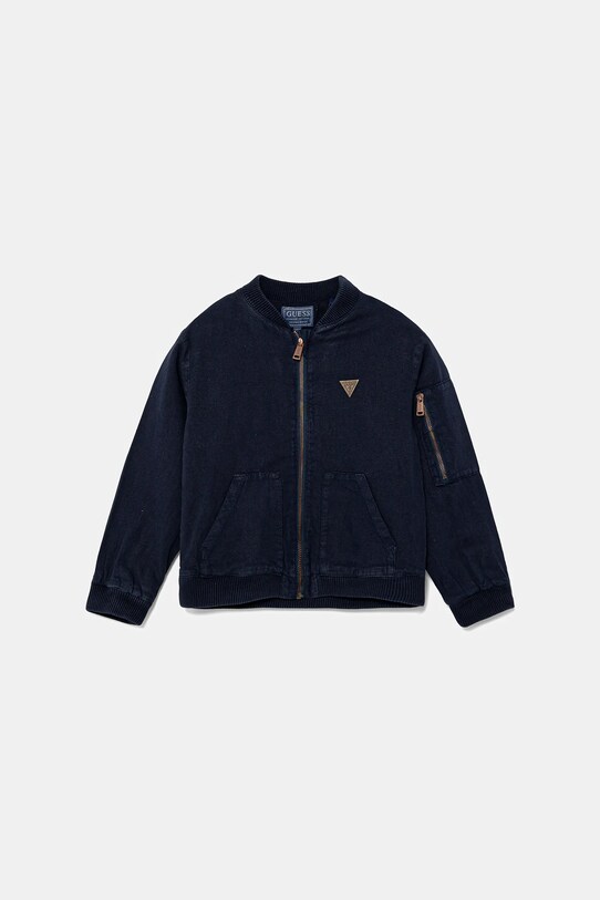 Detská bunda bomber Guess oversize tmavomodrá L5GL02.WG5G0.PPYA