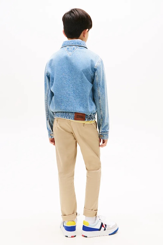 Tommy Hilfiger kurtka jeansowa dziecięca KB0KB09578.PPYA niebieski
