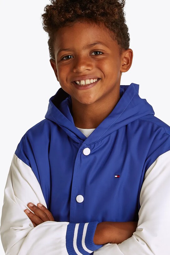 Tommy Hilfiger kurtka bomber dziecięca KB0KB09582.PPYA fioletowy
