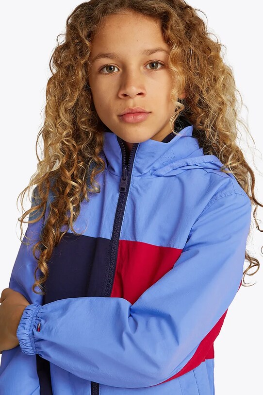 Tommy Hilfiger kurtka dziecięca KB0KB09583.PPYA niebieski