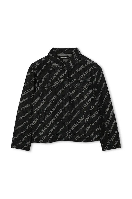 Дитяча бавовняна куртка Karl Lagerfeld Z30426.114.150 чорний SS25