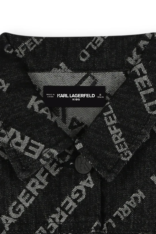 Дитяча бавовняна куртка Karl Lagerfeld чорний Z30426.114.150