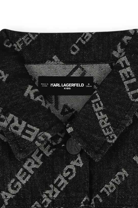 Детская хлопковая куртка Karl Lagerfeld чёрный Z30426.162.174