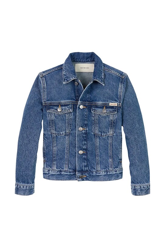 Дитяча джинсова куртка Calvin Klein Jeans IB0IB02505.PPYA блакитний SS25