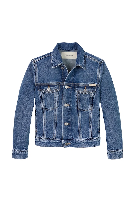 Dječja traper jakna Calvin Klein Jeans IB0IB02505.PPYA plava SS25
