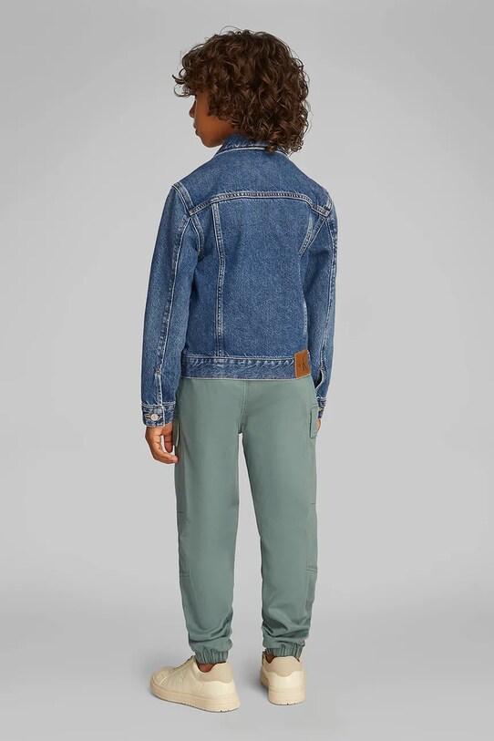 Дитяча джинсова куртка Calvin Klein Jeans блакитний IB0IB02505.PPYA