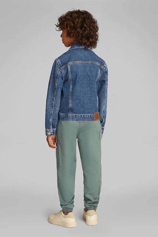 Dječja traper jakna Calvin Klein Jeans plava IB0IB02505.PPYA