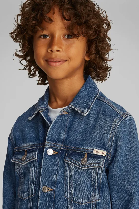 Dječja traper jakna Calvin Klein Jeans IB0IB02505.PPYA plava