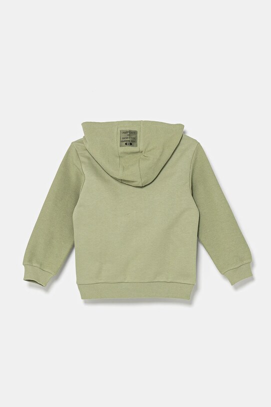 United Colors of Benetton felpa in cotone bambino/a 3T31G503Q.P.Seasonal verde SS25