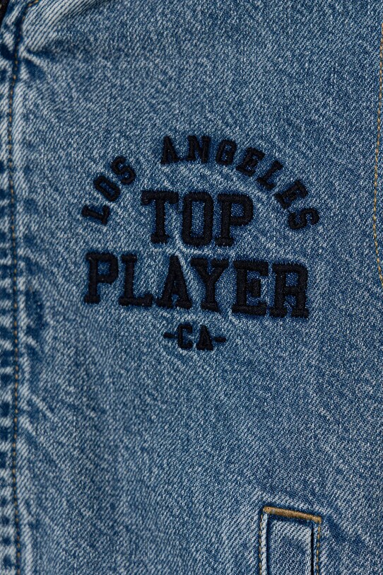 Chłopiec United Colors of Benetton kurtka jeansowa dziecięca 2R76GN03R.P.Seasonal niebieski