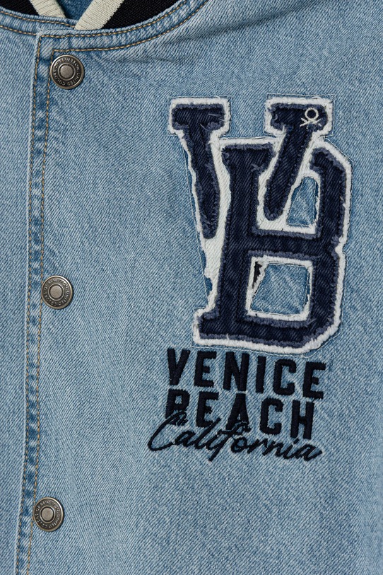 Хлопчик Дитяча куртка-бомбер United Colors of Benetton 2R76CN069.G.Seasonal блакитний