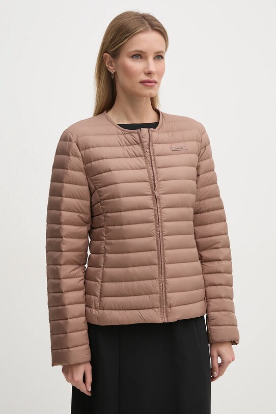 Calvin Klein geaca de puf necaptusit maro K20K207823