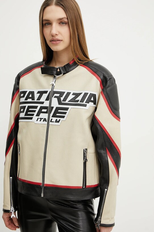 Кожаная куртка Patrizia Pepe чёрный 8O0161.L142