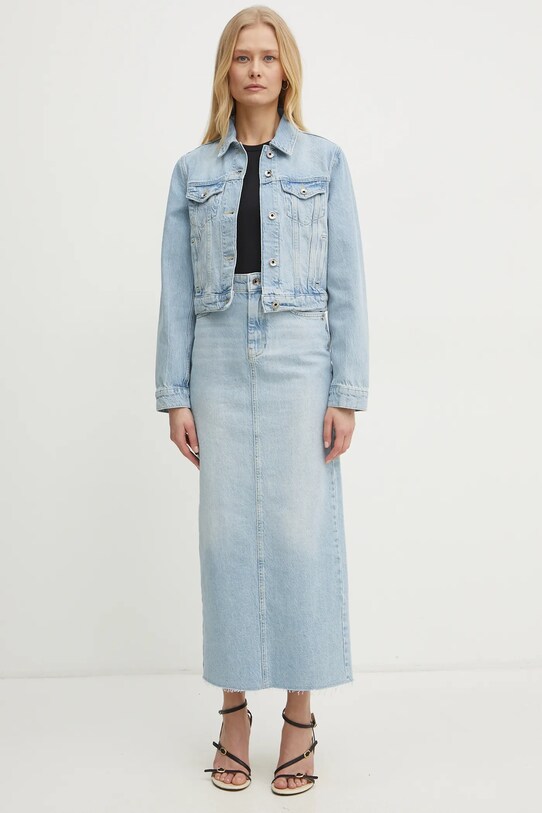 Джинсова куртка Patrizia Pepe 8O0170.D1WZB блакитний SS25