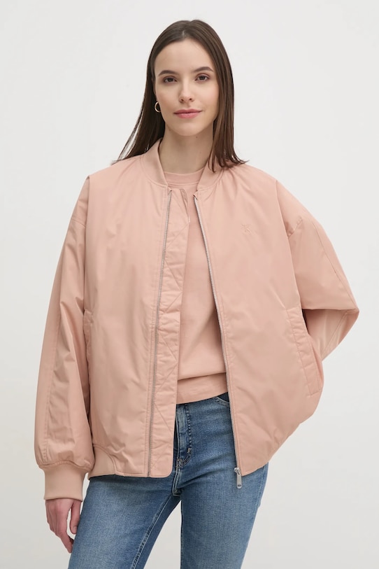 Куртка-бомбер Calvin Klein Jeans с подкладкой оранжевый J20J224702