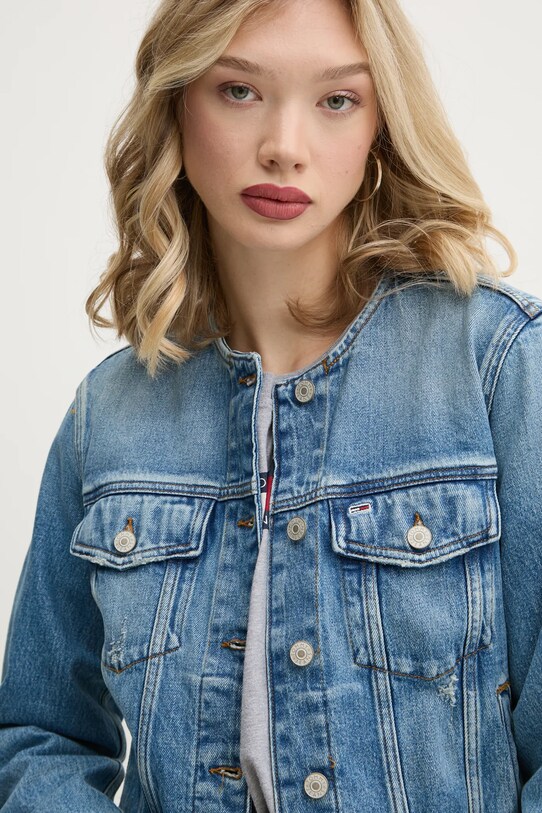 Tommy Jeans geacă din denim DW0DW19783 albastru