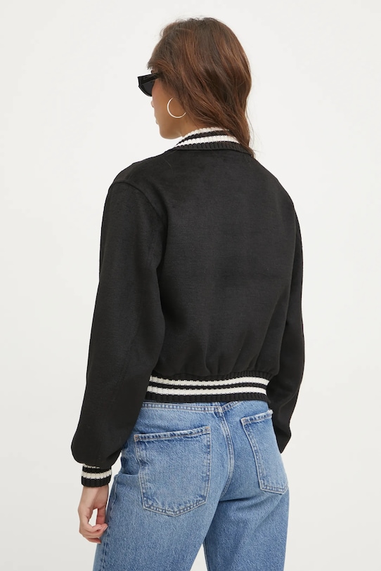 Îmbrăcăminte Tommy Jeans geaca din amestec de lana DW0DW20165 negru