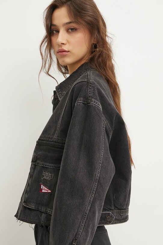 Джинсова куртка Tommy Jeans чорний DW0DW20545