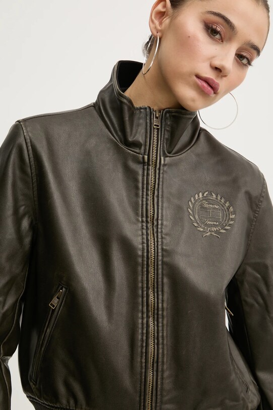 Bunda Tommy Jeans hnědá DW0DW20548