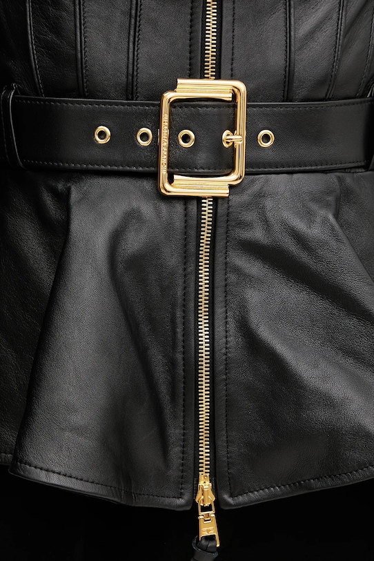 Elisabetta Franchi geaca de piele GD46Z51E2 negru