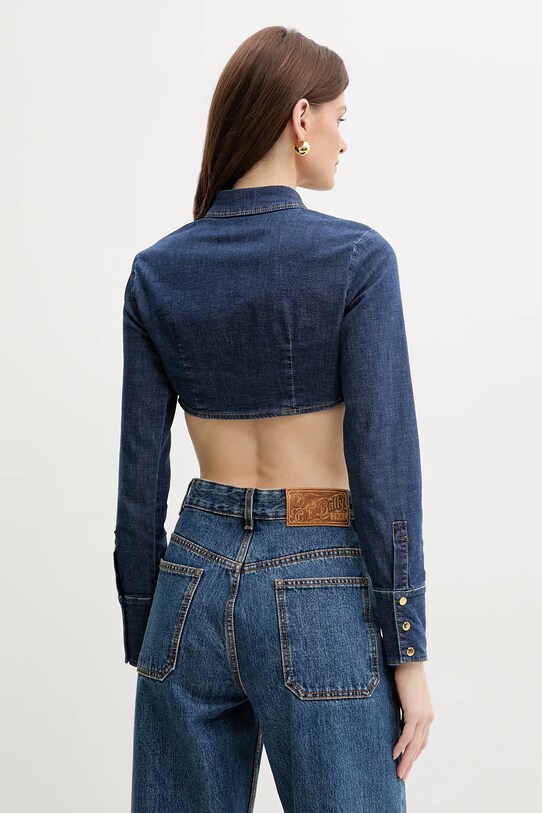 Odzież Elisabetta Franchi koszula jeansowa CJ34D51E2 niebieski