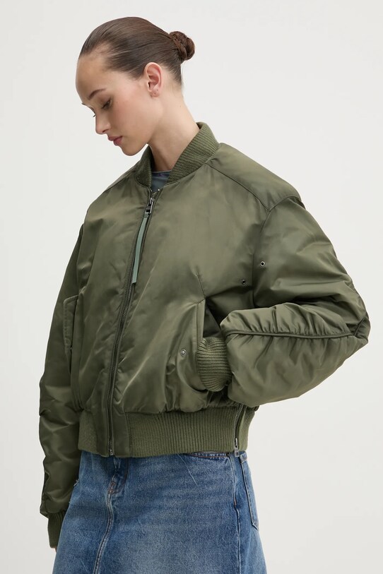 HUGO geaca bomber cu captuseala verde 50529001