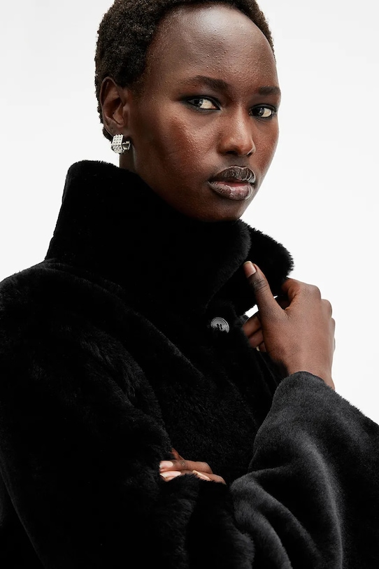 AllSaints palton cu doua fete SERRA W119LB negru SS25